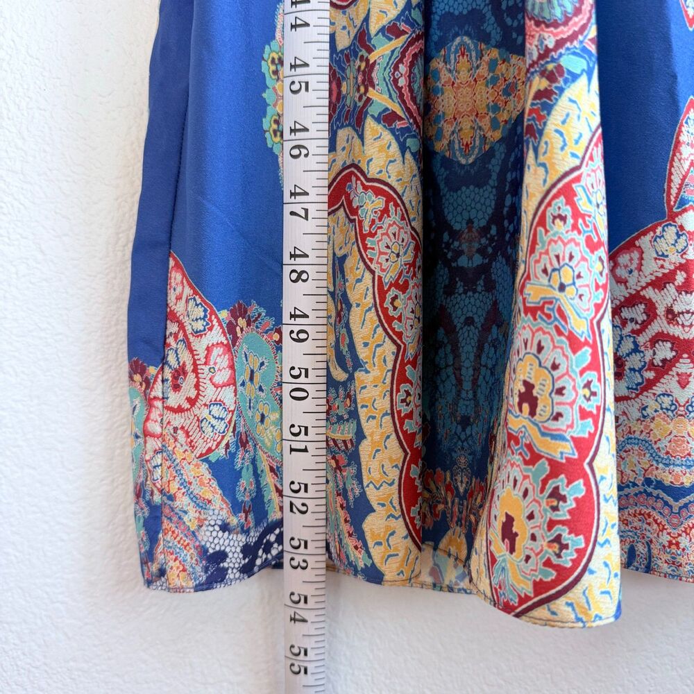 NWOT Anthropologie Ranna Gill Boteh Beaded Halter Maxi Dress Blue Sz 6 M Medium - Picture 11 of 13